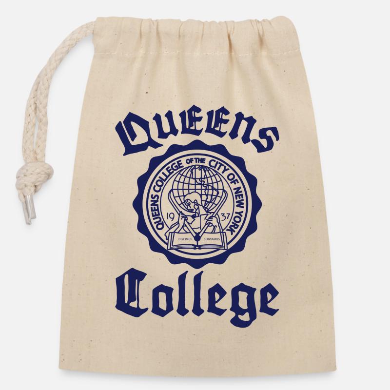 Collège Queens - Sac cadeau en coton avec cordon (14 x 20 cm) - nature