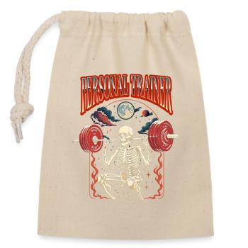 Entraîneur de fitness Entraîneur personnel Tarot Halloween - Sac cadeau en coton avec cordon (14 x 20 cm) - nature - Devant