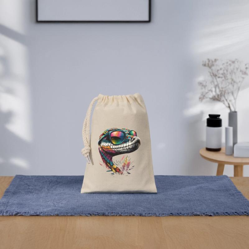 serpent, python, cobra, serpent à sonnettes, serpents Sac cadeau en coton avec cordon (14 x 20 cm)