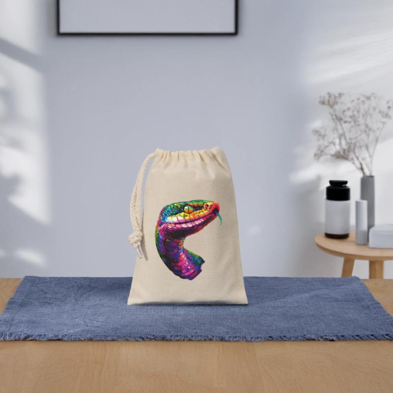 serpent, python, cobra, serpent à sonnettes, serpents Sac cadeau en coton avec cordon (14 x 20 cm)