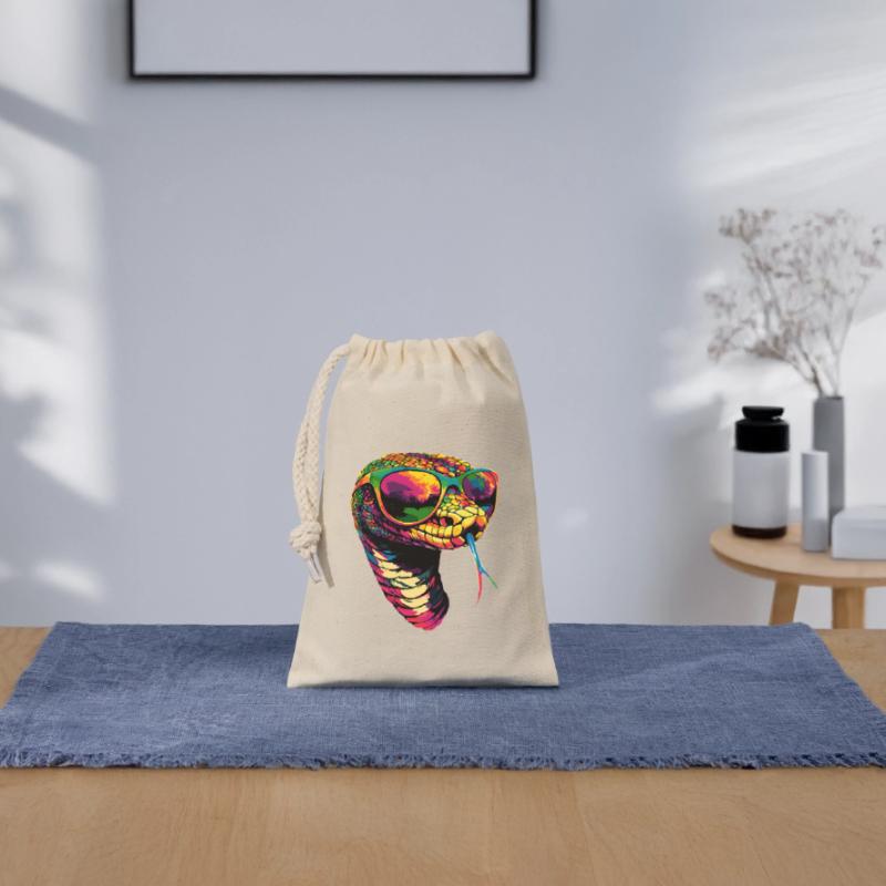 serpent, python, cobra, serpent à sonnettes, serpents Sac cadeau en coton avec cordon (14 x 20 cm)