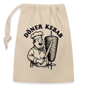 Döner Kebab - Fast Food - Spruch - Closable cotton gift bag (14x20cm) - nature - Front