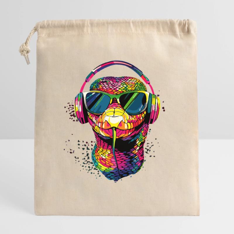 snake, python, cobra, rattlesnake, snakes Closable cotton gift bag (14x20cm)