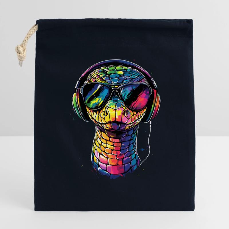 snake, python, cobra, rattlesnake, snakes Closable cotton gift bag (14x20cm)