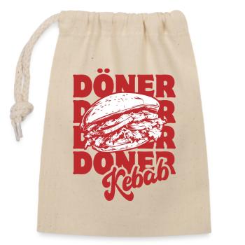 Döner Kebab - Fast Food - Spruch - Closable cotton gift bag (14x20cm) - nature - Front