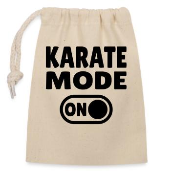 Karate Mode ON – Motivation for Martial Artists - Closable cotton gift bag (14x20cm) - nature - Front
