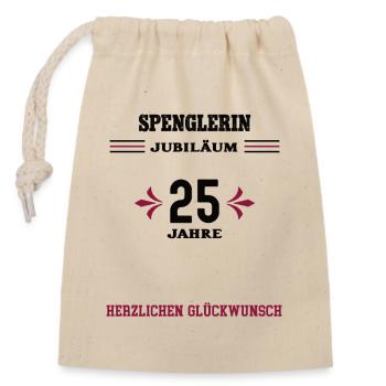Tinsmith 25th anniversary 25th company anniversary - Closable cotton gift bag (14x20cm) - nature - Front