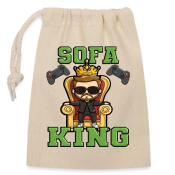 Sofa King - flux de jeux de hasard - Sac cadeau en coton avec cordon (14 x 20 cm) - nature - Devant