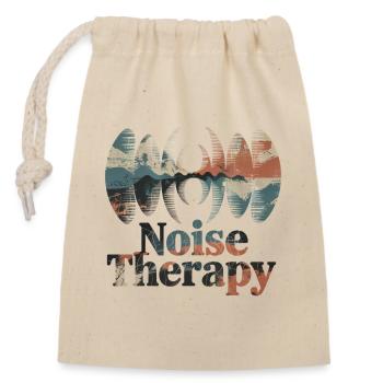 Retro Grunge – Noise Therapy - Closable cotton gift bag (14x20cm) - nature - Front