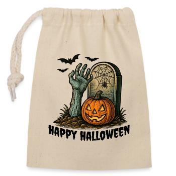 Zombie aus dem Grab – Halloween Horror Design - Verschließbarer Geschenkbeutel aus Baumwolle (14x20cm) - Natur - Vorne