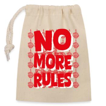 No More Rules - Closable cotton gift bag (14x20cm) - nature - Front