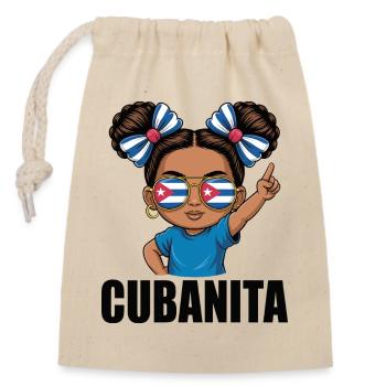 Drapeau de Cuba Jolies Cubanitas Filles Femmes - Sac cadeau en coton avec cordon (14 x 20 cm) - nature - Devant