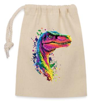 Raptor Velociraptor Dinosaur Dino Raptors - Closable cotton gift bag (14x20cm) - nature - Front