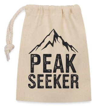 Peak Seeker Berge Alpin - Verschließbarer Geschenkbeutel aus Baumwolle (14x20cm) - Natur - Vorne