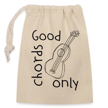 Good Chords Only Guitar - Closable cotton gift bag (14x20cm) - nature - Front