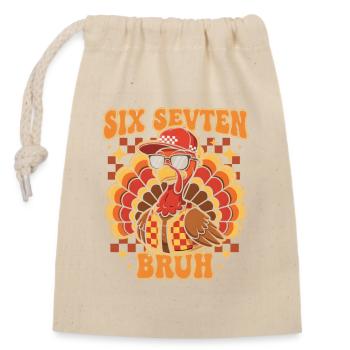Six Seventeen Bruh Turquie - Sac cadeau en coton avec cordon (14 x 20 cm) - nature - Devant