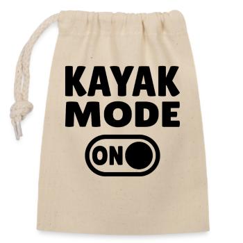 Mode kayak activé - Sac cadeau en coton avec cordon (14 x 20 cm) - nature - Devant