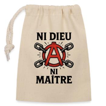Anarchie - Punk - Révolution - Sac cadeau en coton avec cordon (14 x 20 cm) - nature - Devant