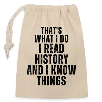Professeur d’histoire Nerd drôle pour l’historien - Sac cadeau en coton avec cordon (14 x 20 cm) - nature - Devant