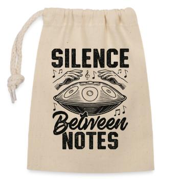 Silence entre les notes - Sac cadeau en coton avec cordon (14 x 20 cm) - nature - Devant