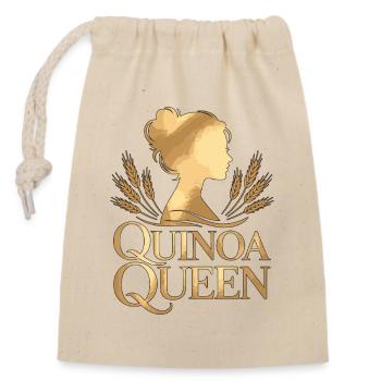 Nutritionniste Quinoa Queen Coach en nutrition - Sac cadeau en coton avec cordon (14 x 20 cm) - nature - Devant