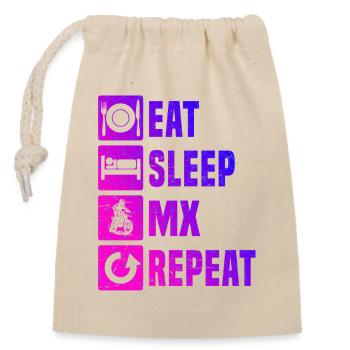 Conception motocross Power Motocross - Sac cadeau en coton avec cordon (14 x 20 cm) - nature - Devant