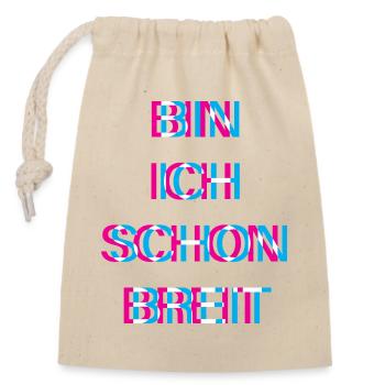Hardtekk Tekk - Closable cotton gift bag (14x20cm) - nature - Front