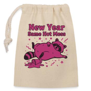 Neujahr Same Hot Mess Celebration 2025 - Verschließbarer Geschenkbeutel aus Baumwolle (14x20cm) - Natur - Vorne