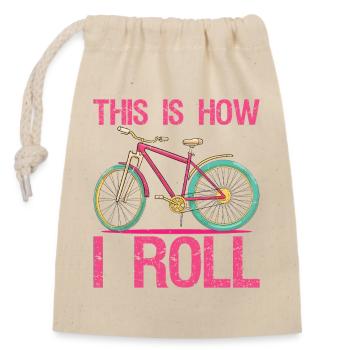 C’est comme ça que je roule un T-shirt Vélo de cyclisme drôle - Sac cadeau en coton avec cordon (14 x 20 cm) - nature - Devant