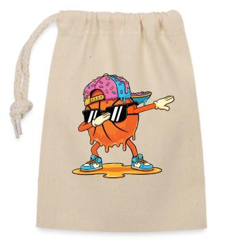 Dabbing Basketball Fun Bold Graphic for Bball Fans - Closable cotton gift bag (14x20cm) - nature - Front