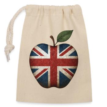 Great Britain England - Closable cotton gift bag (14x20cm) - nature - Front