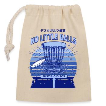 Disc Golf Pas de petites balles, juste de gros paniers à disques - Sac cadeau en coton avec cordon (14 x 20 cm) - nature - Devant