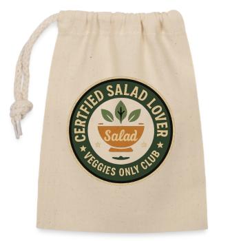 Amateur de salade - Sac cadeau en coton avec cordon (14 x 20 cm) - nature - Devant