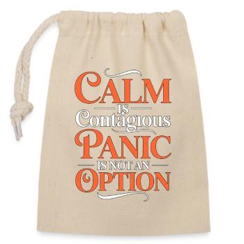 ICU Nurse Calm Is Contagious Panic Trauma Response - Closable cotton gift bag (14x20cm) - nature - Front