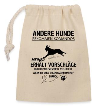 Commands? No. Accept suggestions? Maybe - Closable cotton gift bag (14x20cm) - nature - Front