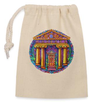 Colorful Temple Circle Ornament - Closable cotton gift bag (14x20cm) - nature - Front