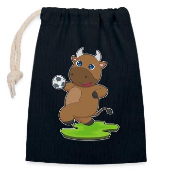 Sports de handball Taureau - Sac cadeau en coton avec cordon (14 x 20 cm) - bleu marine - Devant