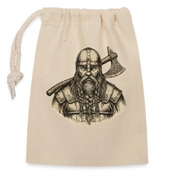 Légende viking viking marin Odin Raven Fighter - Sac cadeau en coton avec cordon (14 x 20 cm) - nature - Devant