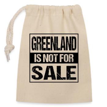Greenland Is Not For Sale - Verschließbarer Geschenkbeutel aus Baumwolle (14x20cm) - Natur - Vorne