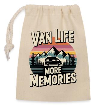 Van Life Encore des souvenirs - Sac cadeau en coton avec cordon (14 x 20 cm) - nature - Devant