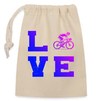 Road Bike Vibes for Road Bike - Closable cotton gift bag (14x20cm) - nature - Front