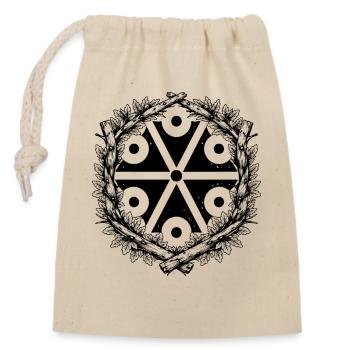 Perun Symbol Slavic Thunder God - Closable cotton gift bag (14x20cm) - nature - Front