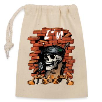 Upload_Logo - Sac cadeau en coton avec cordon (14 x 20 cm) - nature - Devant