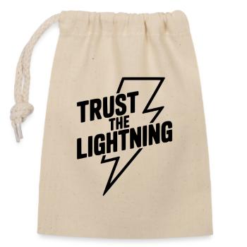 Vertraue dem Lightning - Verschließbarer Geschenkbeutel aus Baumwolle (14x20cm) - Natur - Vorne