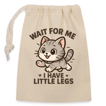 Cat Saying Humor Meme Funny Funny Gift Idea - Closable cotton gift bag (14x20cm) - nature - Front