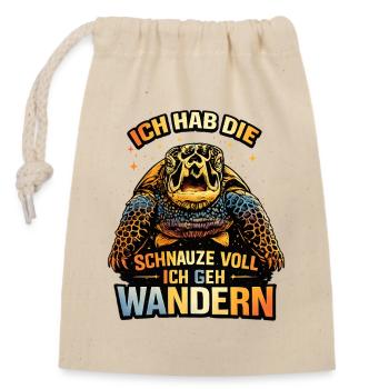 J’en ai marre des tortues Randonnée - Sac cadeau en coton avec cordon (14 x 20 cm) - nature - Devant