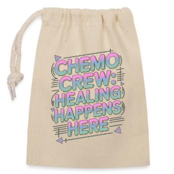 Oncology Nurse Chemo Crew Healing Oncology Nursing - Verschließbarer Geschenkbeutel aus Baumwolle (14x20cm) - Natur - Vorne