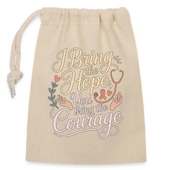 Oncology Nurse I Bring The Hope Nurse Practitioner - Verschließbarer Geschenkbeutel aus Baumwolle (14x20cm) - Natur - Vorne