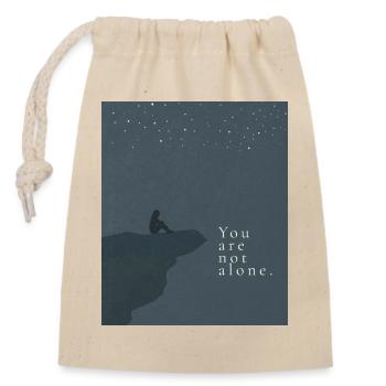 You are not alone - Verschließbarer Geschenkbeutel aus Baumwolle (14x20cm) - Natur - Vorne