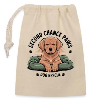 Second Chance Paws Dog Rescue - Sac cadeau en coton avec cordon (14 x 20 cm) - nature - Devant
